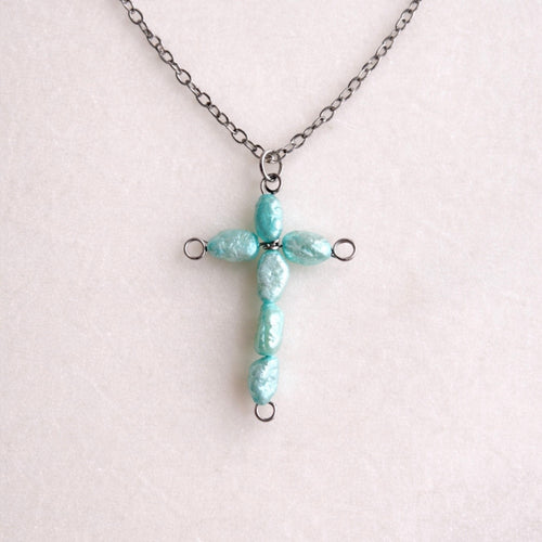 Blue Cross Necklace