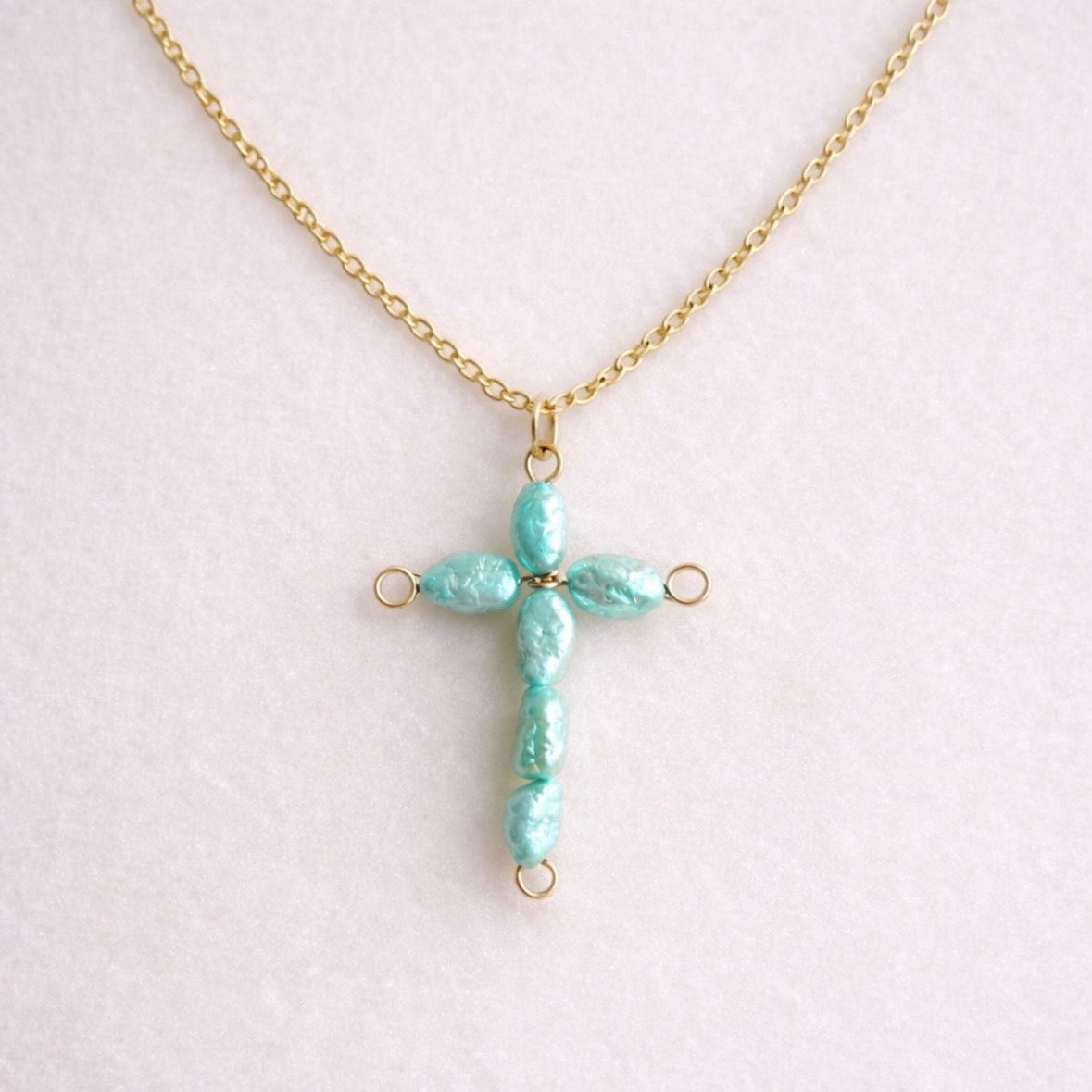 Blue Cross Necklace