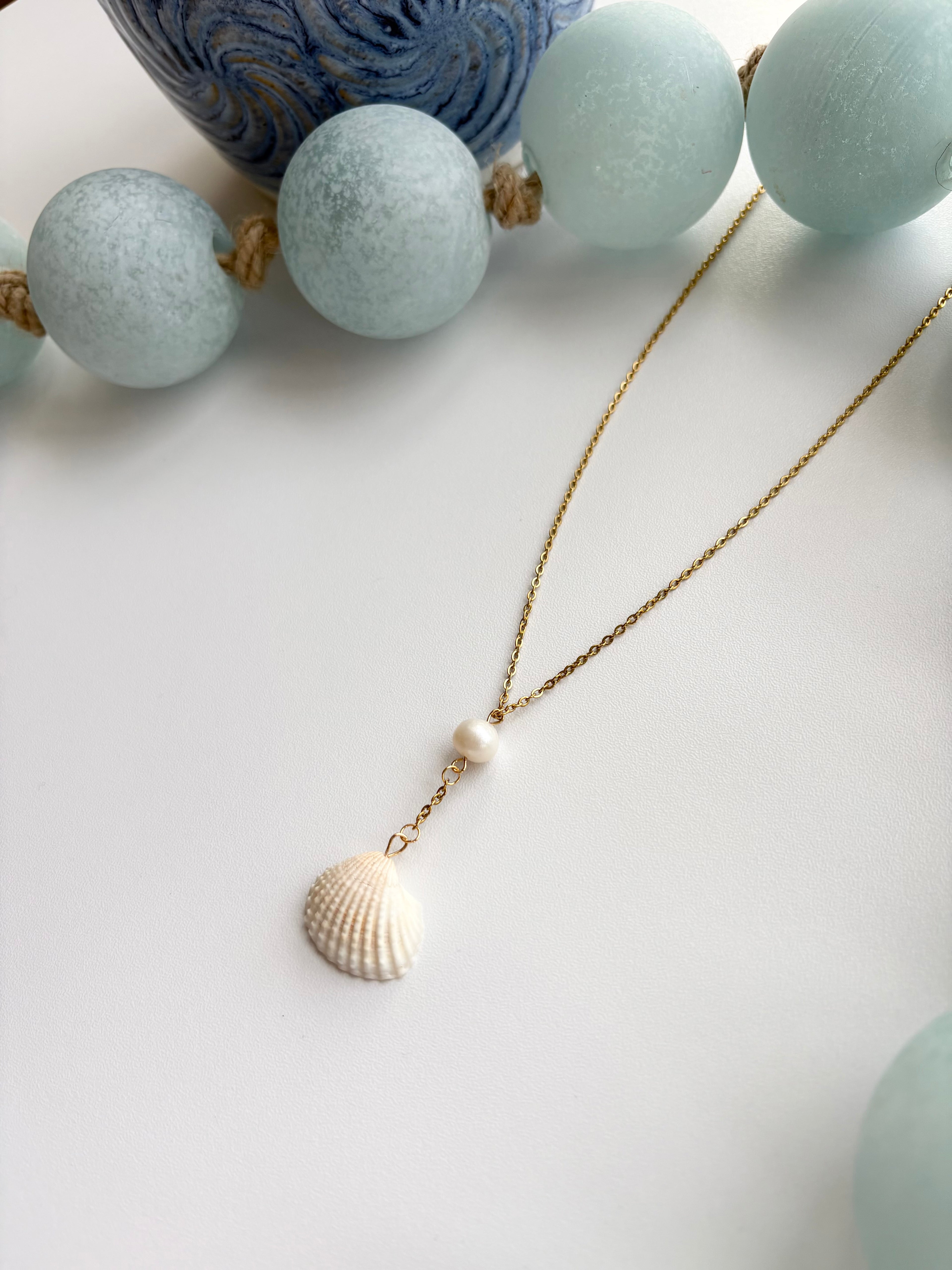Shell Lariat Necklace