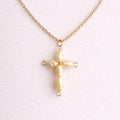 Butter Yellow Cross Necklace