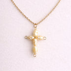 Butter Yellow Cross Necklace